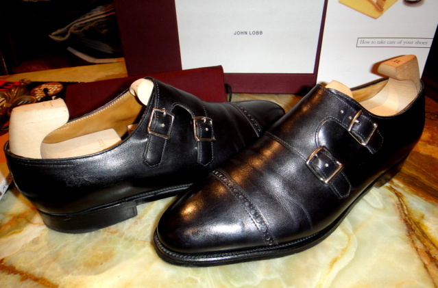 ジョンロブ John Lobb ダブルモンクストラップ Camborne 6e 7000 黒 Artigiano Ciao