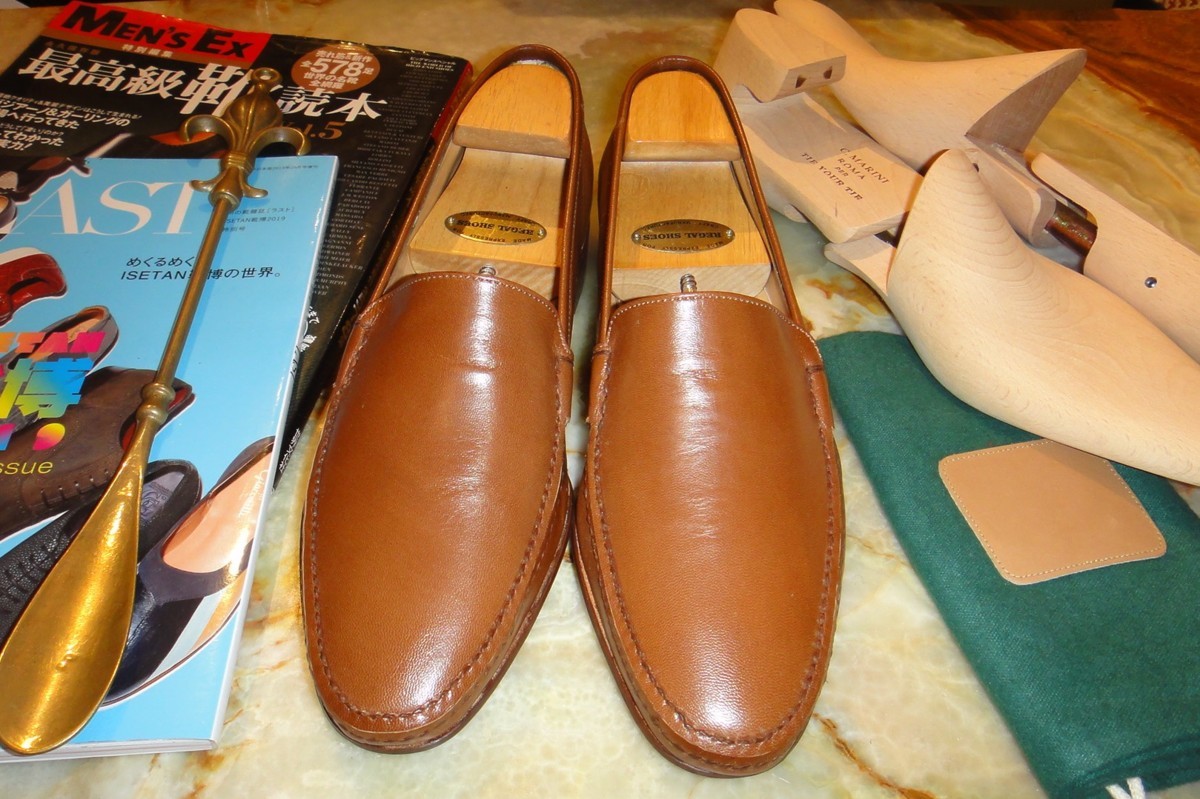 マリーニ Marini 新品 ヴァンプローファー 茶 42 Artigiano Ciao