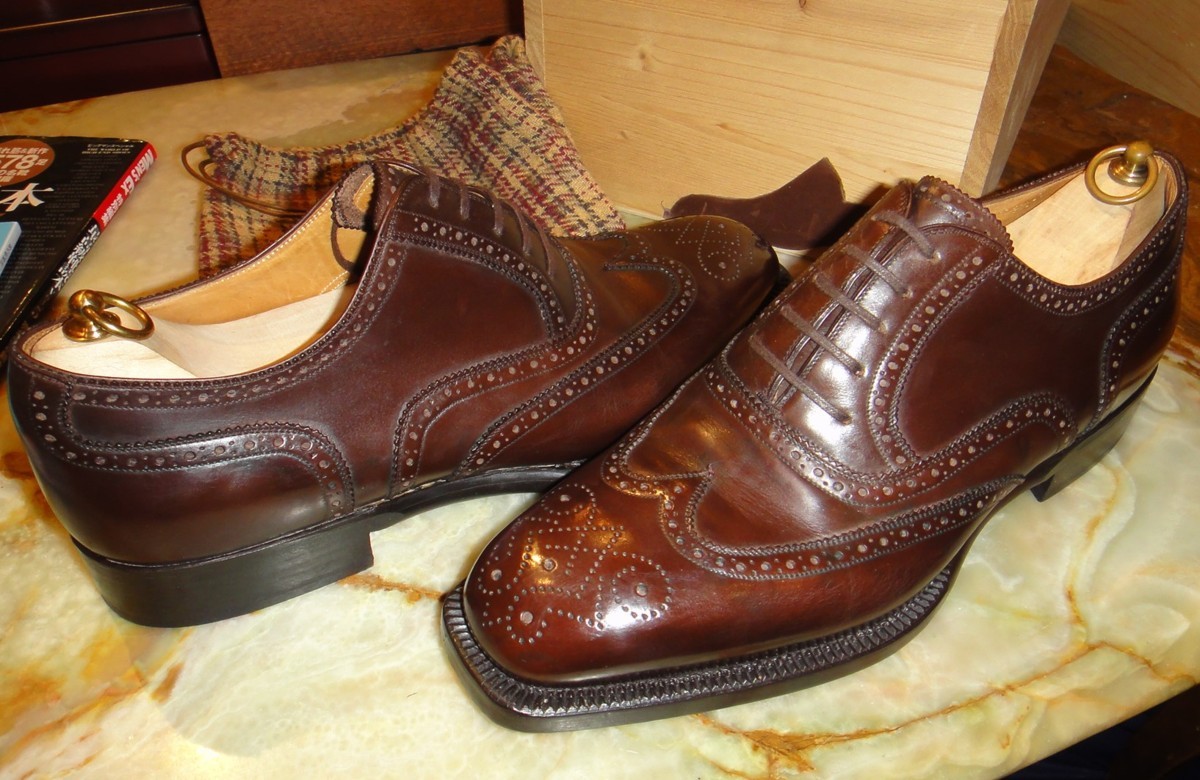 ステファノベーメル STEFANO BEMER】内羽根 フルブローグ 41 濃茶{sold 