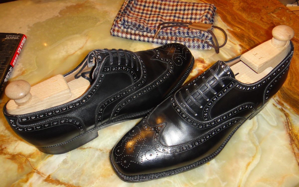 ステファノベーメル STEFANO BEMER】注文靴 フルブローグ 39位 黒{sold 