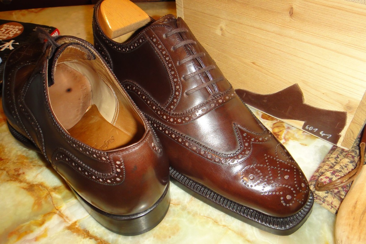 ステファノベーメル STEFANO BEMER】内羽根 フルブローグ 41 濃茶{sold 