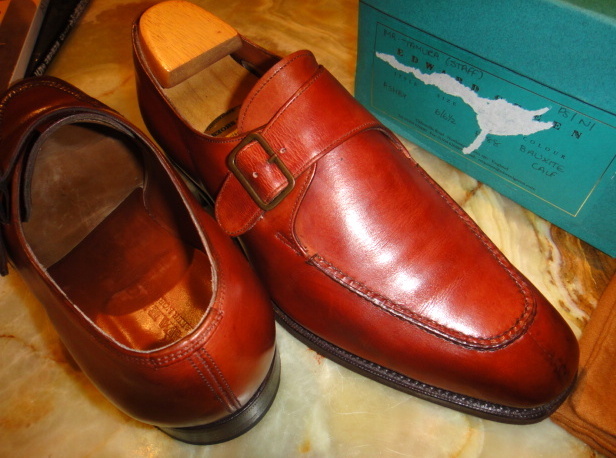 【エドワードグリーン EDWARD GREEN】ライトアングルモカ縫いUチップ靴 6 F888 赤茶