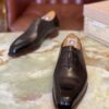 【シルバノ ラッタンジ Silvano Lattanzi】一枚革ホールカットUチップ 6 濃茶{sold out thanks!} - 画像 (2)
