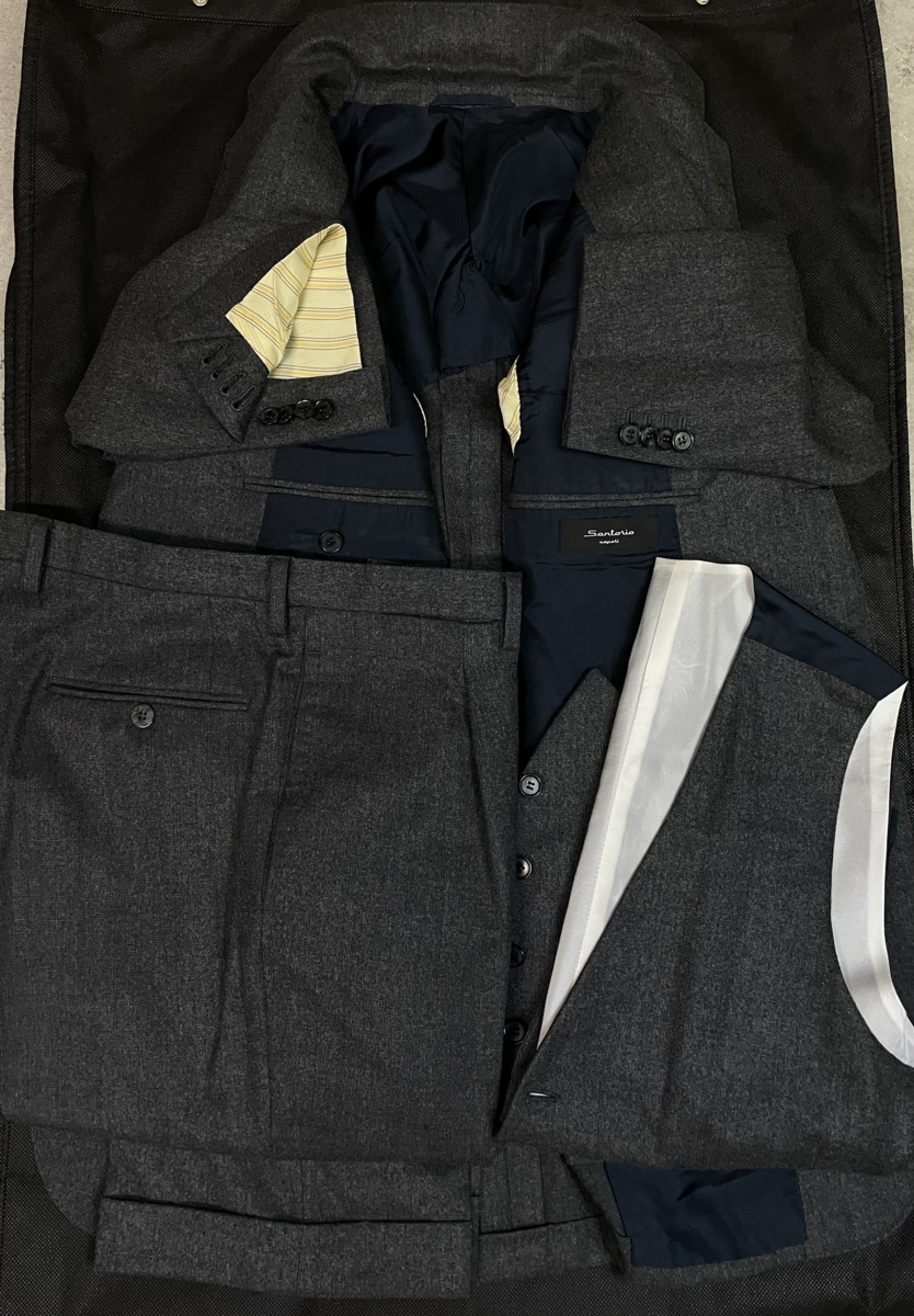 サルトリオ sartorio】秋冬 スリーピースグレースーツ 46{sold out 