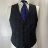 【オラツィオルチアーノ ORAZIO LUCIANO】MTO注文服 ピークドラペル スリーピーススーツ 46～48 濃紺{sold out thanks!} - 画像 (3)