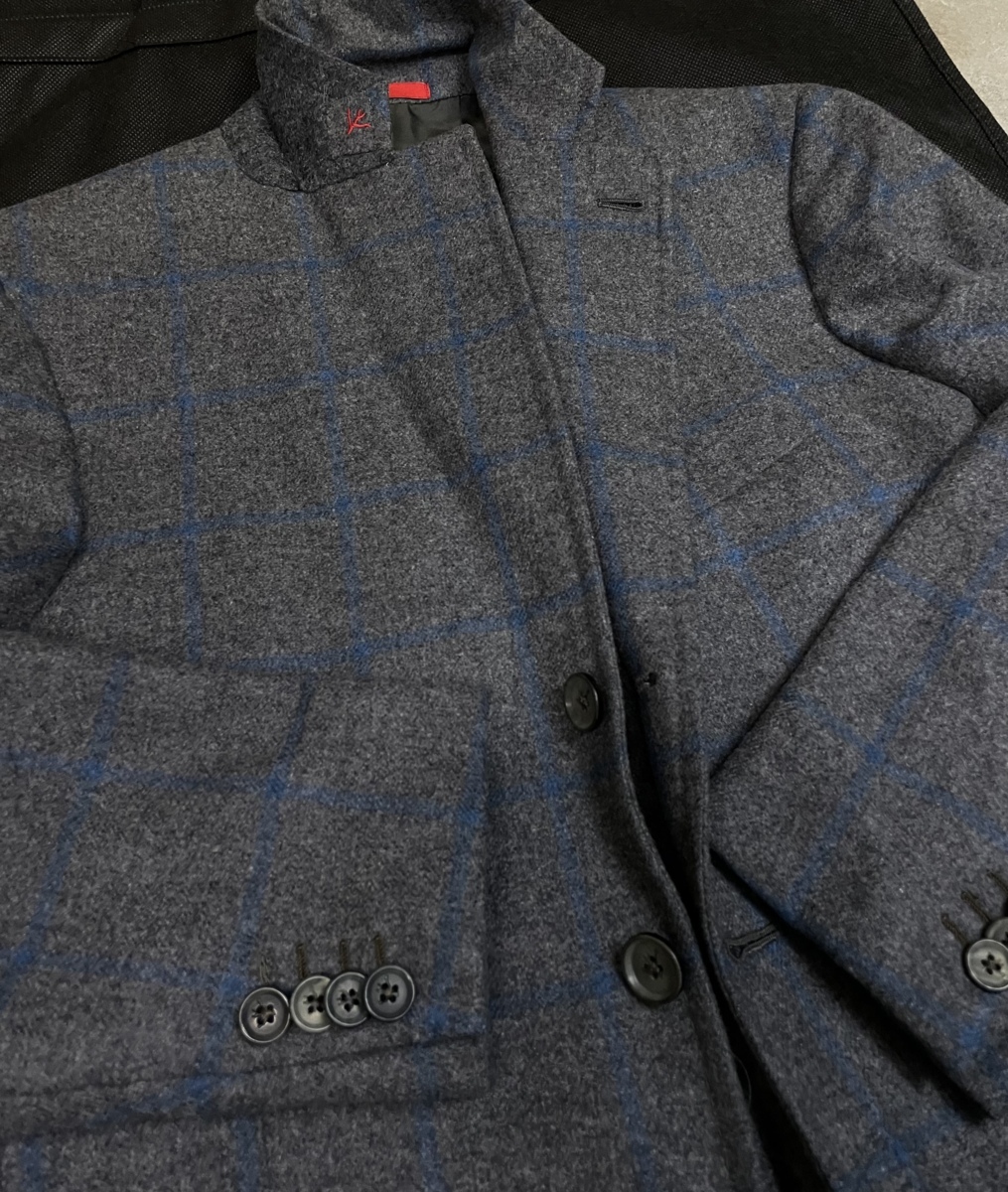 イザイア ISAIA】秋冬 ウインドーペン格子柄グレージャケット 44 