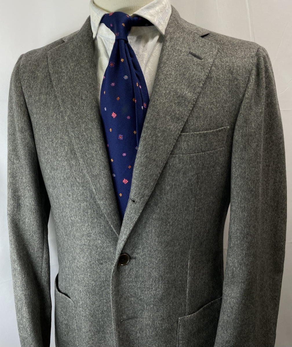最高級】定価18万相当 CARUSO ダブルジャケット カシミヤ グレー XL 