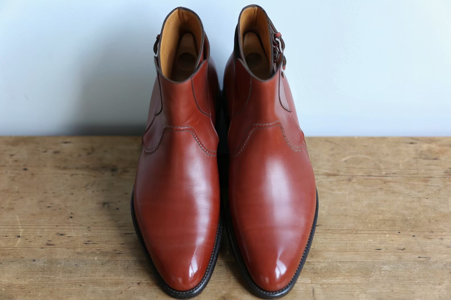 未使用品John Lobb ジョンロブ 赤茶チャッカブーツ 定価25万全長32cm最