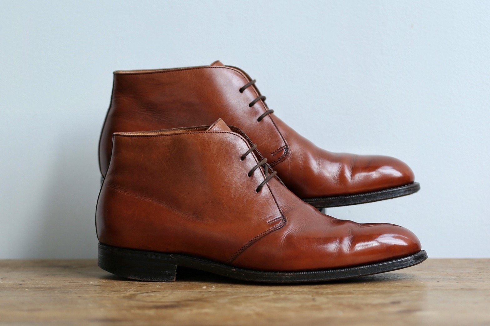 【エドワードグリーン EDWARD GREEN】旧工場製 BANBURY チャッカブーツ Size 7 E 32 レッドブラウン{sold out  thanks!}