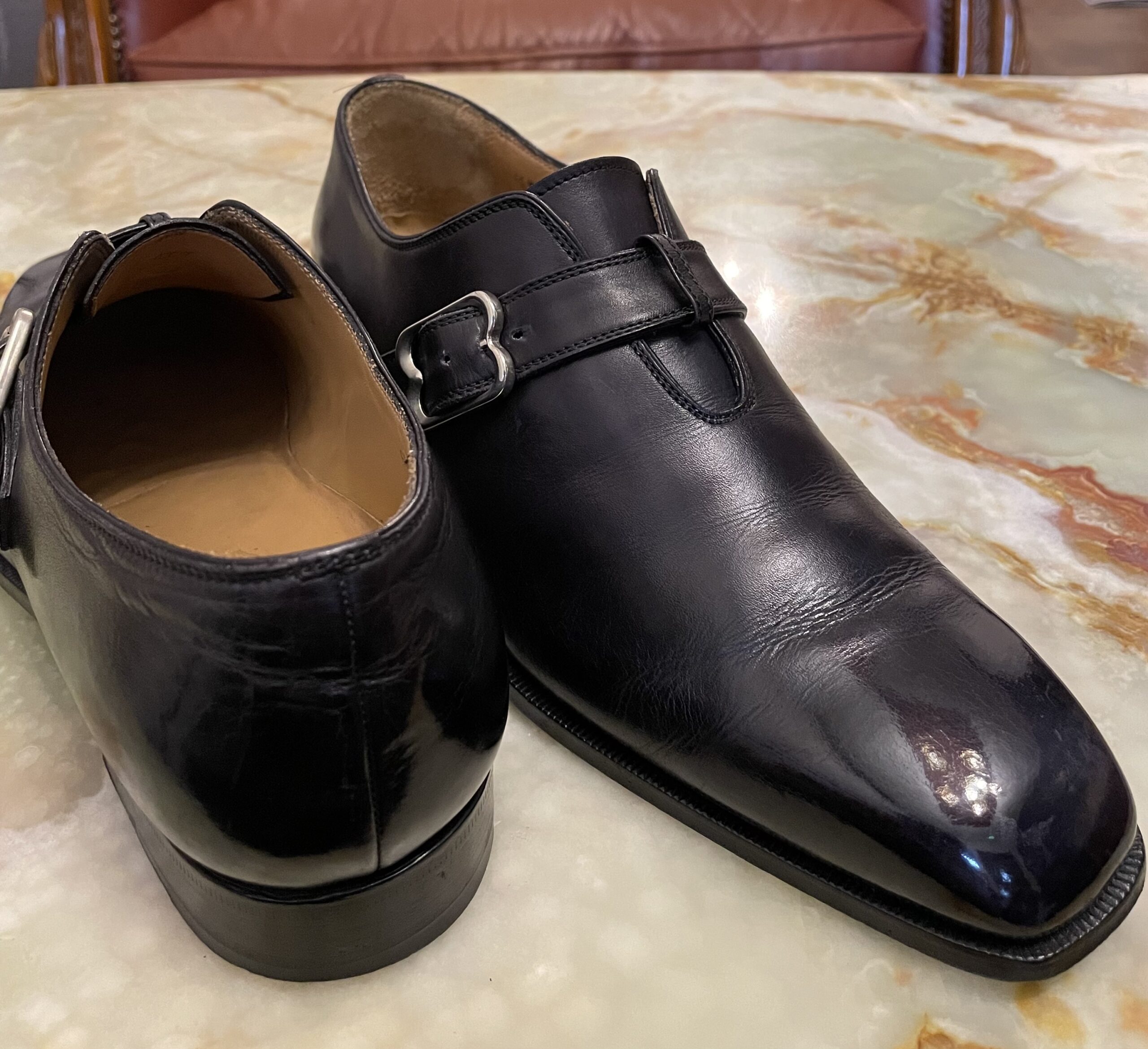 【Berluti ベルルッティ】オルガⅢ 一枚革モンクストラップシューズ 6.5