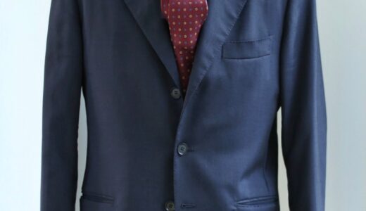 【LIVERANO & LIVERANO リベラーノ】春夏向けモヘア毛 定番ネイビージャケット 濃紺無地 48{sold out thanks!}