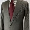 【DALCUORE ダルクオーレ】技巧ナポリ仕立て スミズーラ注文服 春夏向けスーツ グレージュ色 46サイズM位 - 画像 (2)