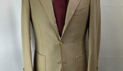 【Sartoria Attolini アットリーニ】手仕事ナポリ仕立て 春夏向け ブレザージャケット キャメル色 44{sold out thanks!}