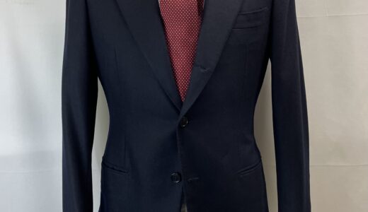 【PANICO パニコ】ナポリ仕立て生き神サルト ビスポーク注文服 秋冬向けフラノ 定番ネイビージャケット 濃紺無地 44～42{sold out thanks!}