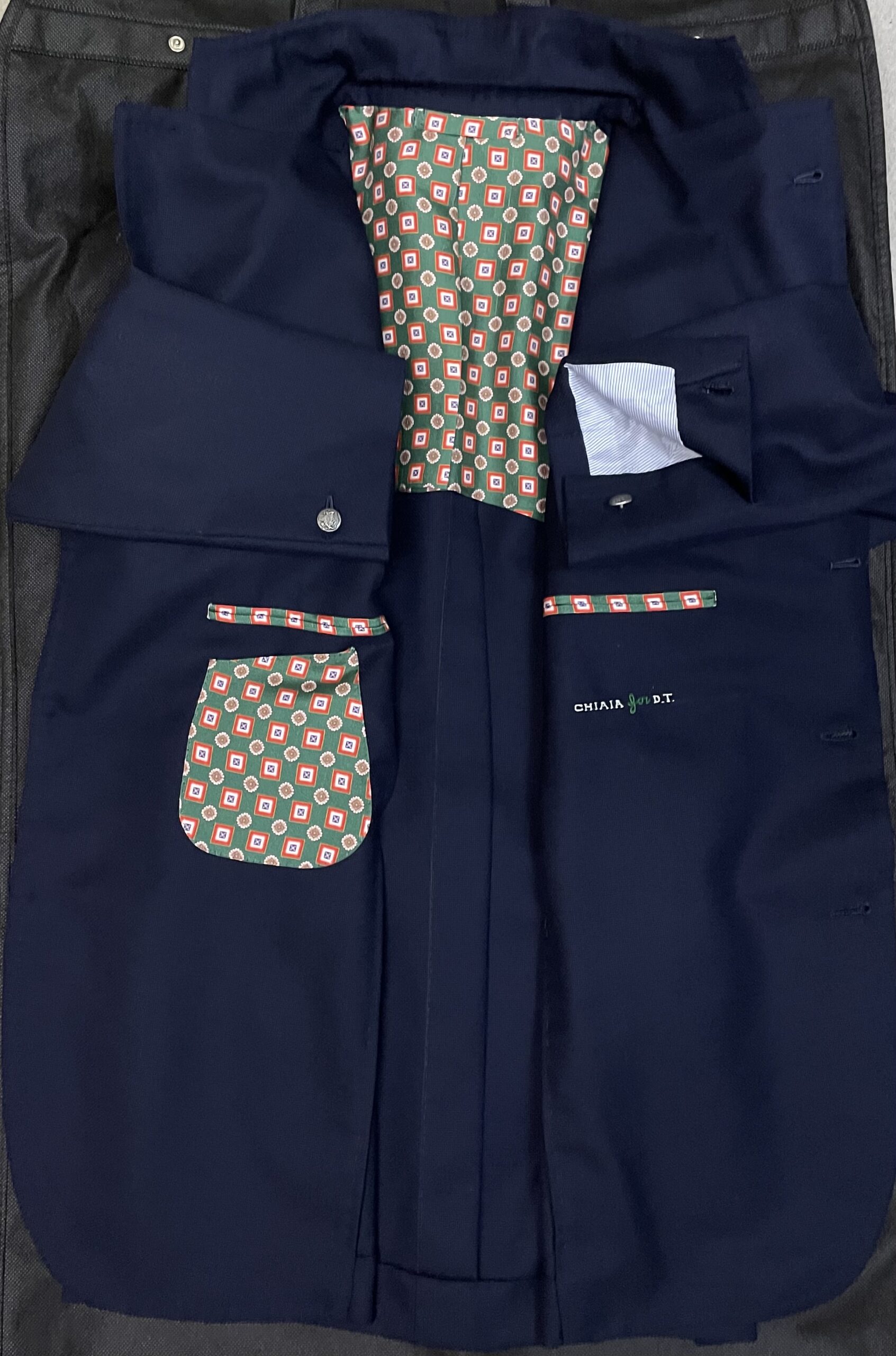 【Sartoria Chiaia サルトリア キアイア】未使用 ビスポーク注文服ナポリ仕立て 春夏向け 定番ネイビージャケット 50位