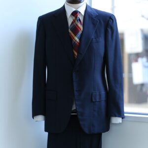 【パニコ PANICO】春夏 ウインドーペン柄 ネイビースーツ 46 紺色{sold out thanks!}