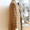 【キトン Kiton】秋冬向け カシミヤ100％千鳥格子柄ジャケット 48 茶橙 - 画像 (5)