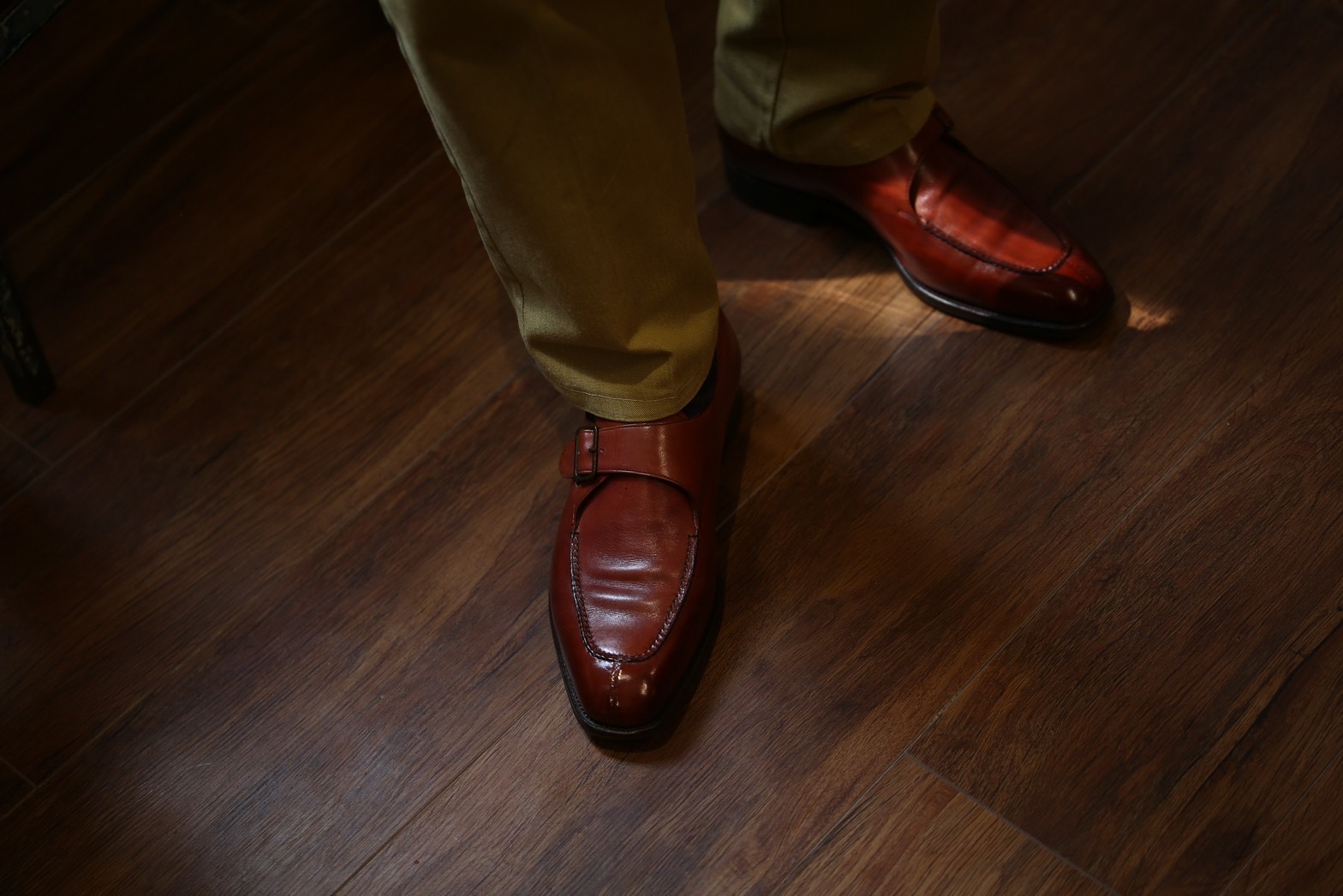エドワードグリーン EDWARD GREEN】ライトアングルモカ縫いUチップ靴 6 F888 赤茶 | Artigiano ciao