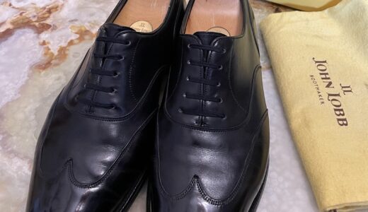 【JOHN LOBB ジョンロブ】プレステージライン 内羽根ウイングチップ靴シューズ WARWICK 7 E 7000 黒色