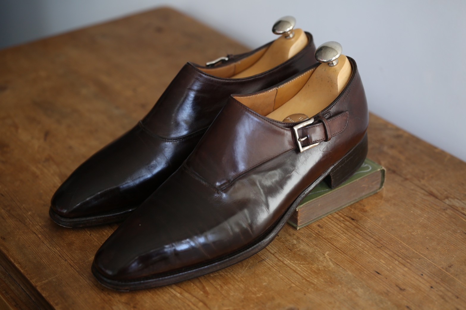 【JOHN LOBB ジョンロブ】プレステージライン サイドモンクストラップ靴シューズ VALE 7 E 8000 濃茶色