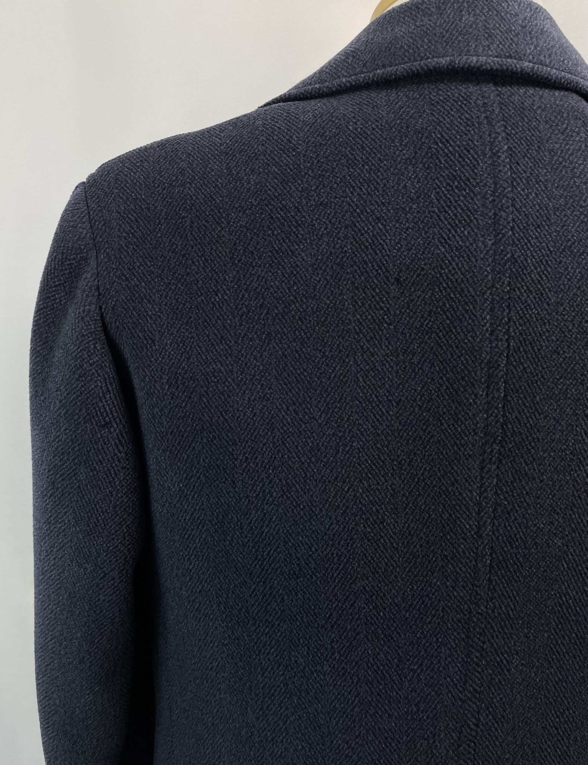 【セミナーラ SEMINARA】ビスポーク注文服 厚肉起毛ウール 短丈コート 52~54位 紺色{sold out thanks!} - 画像 (10)