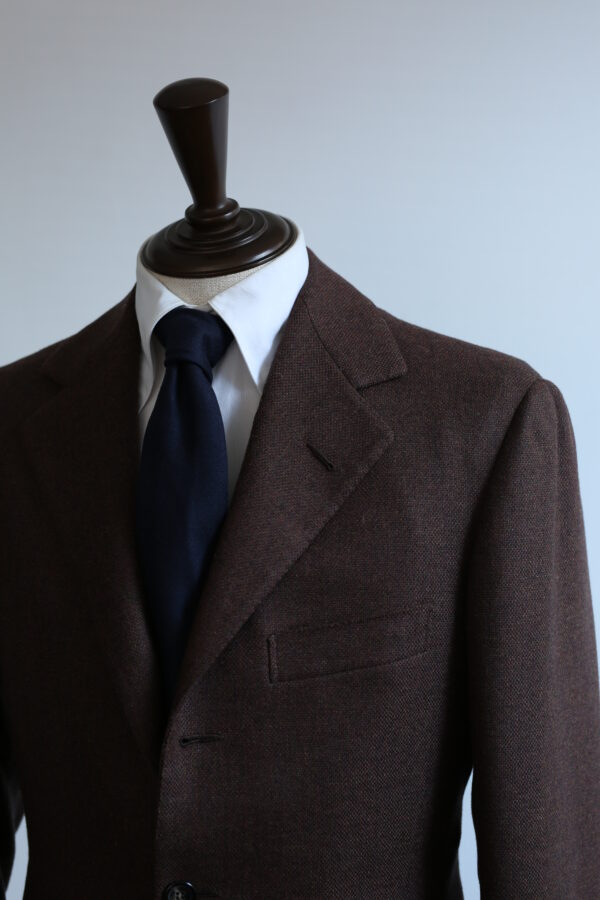 【LIVERANO & LIVERANO リベラーノ】ビスポーク注文服 秋冬向けライトツイード毛 ジャケット 茶色 44～46{sold out thanks!} - 画像 (9)