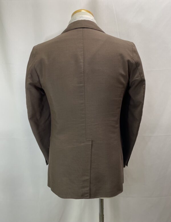 【Cesare Attolini アットリーニ】頂上ナポリ仕立て 春夏向けモヘア&コットン綿 ジャケット 44～46 茶色{sold out thanks!} - 画像 (3)