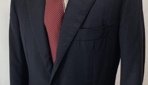 【Cesare Attolini アットリーニ】手仕事ナポリ仕立て 春夏向け 定番ネイビージャケット 48 濃紺無地