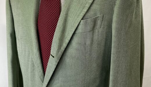 【Cesare Attolini アットリーニ】ナポリ仕立て 春夏向け バンブー竹繊維100％ ジャケット ミント薄緑色 46