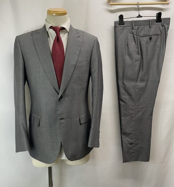 【Brioni ブリオーニ】極上シルク絹＆ウール 春夏向け ピークドラペル グレースーツ BRACCIANO 46位(48) 灰色