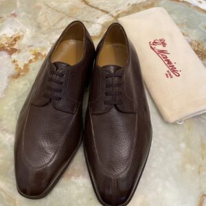 【Marini マリーニ】未使用品 貴重ビスポーク注文靴 リャマ革 Uチップ外羽根シューズ 7位25.5～26cm 茶色
