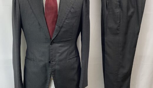 【Sciamat シャマット】ビスポーク注文服 極上シルク絹ウール 春夏向け 定番グレースーツ 44～42