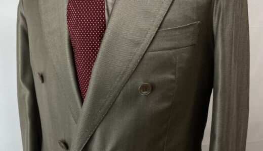 【Sartoria Manna マンナ】技巧ビスポーク注文服 手仕事ナポリ仕立て 絹毛150s ダブルジャケット 42～44