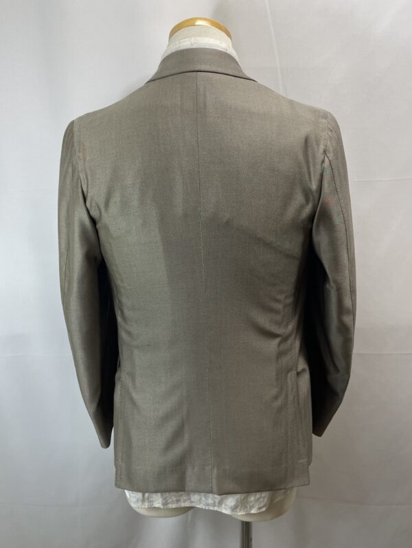 【Sartoria Manna マンナ】技巧ビスポーク注文服 手仕事ナポリ仕立て 絹毛150s ダブルジャケット 42～44 - 画像 (4)