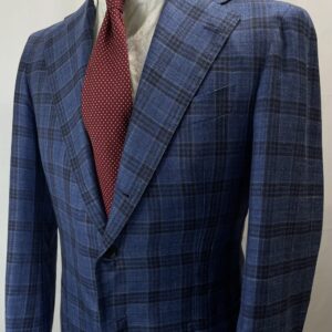 【Sarto Amato アマート】技巧ビスポーク注文服 手仕事ナポリ仕立て 絹麻毛3者混 チェック柄ジャケット 44位