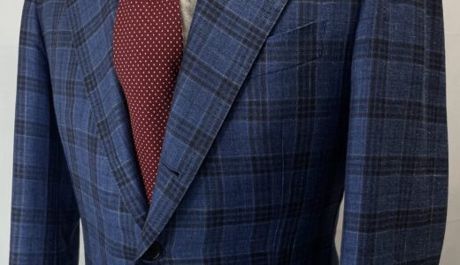 【Sarto Amato アマート】技巧ビスポーク注文服 手仕事ナポリ仕立て 絹麻毛3者混 チェック柄ジャケット 44位
