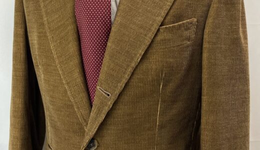【Sartoria Felice Luigi Panico】手仕事ナポリ仕立て 洒脱なコーデュロイ綿ジャケット 50 薄茶{sold out thanks!}