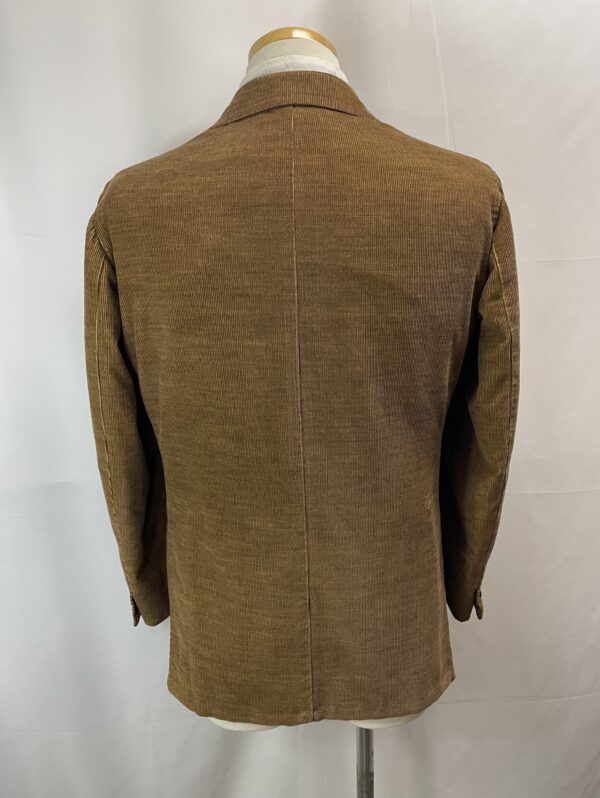 【Sartoria Felice Luigi Panico】手仕事ナポリ仕立て 洒脱なコーデュロイ綿ジャケット 50 薄茶{sold out thanks!} - 画像 (4)