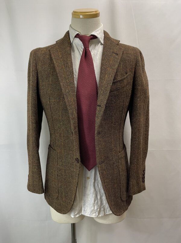 【Leonardi レオナルディ】スミズーラ注文服 手仕事ナポリ仕立て 秋冬向け ツイードジャケット 42～44 - 画像 (3)