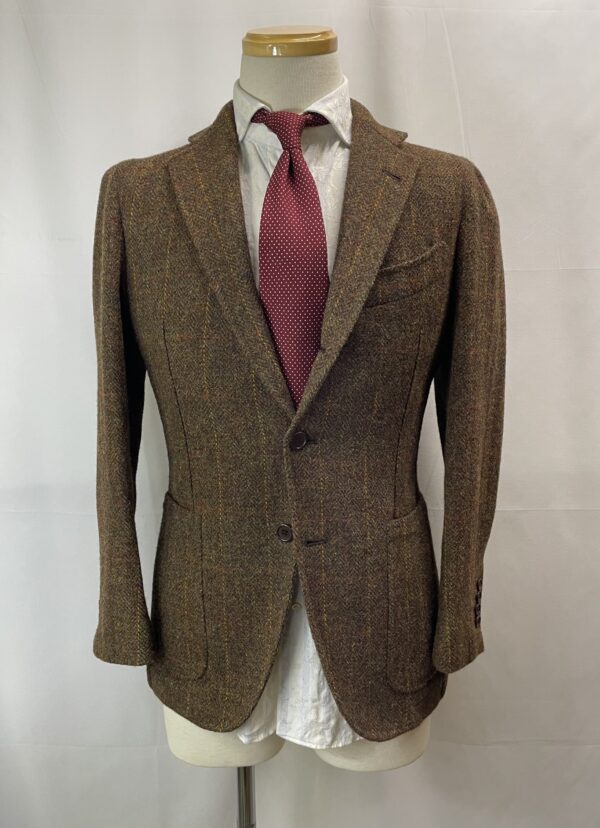 【Leonardi レオナルディ】スミズーラ注文服 手仕事ナポリ仕立て 秋冬向け ツイードジャケット 42～44 - 画像 (2)