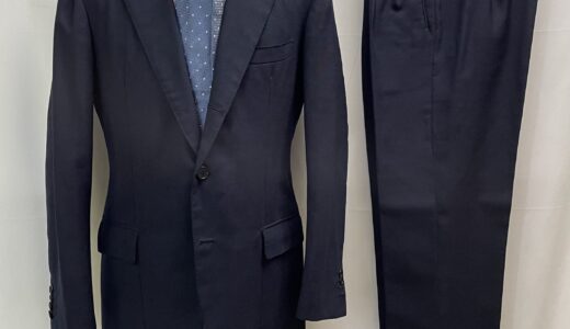 【Sartoria Formosa フォルモサ】最高峰ナポリ仕立て ビスポーク注文服 合い物 定番ネイビースーツ 紺無地 46～48