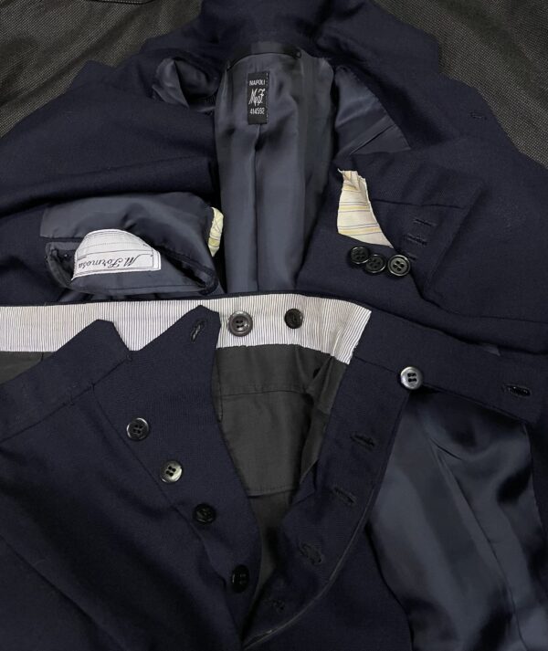 【Sartoria Formosa フォルモサ】最高峰ナポリ仕立て ビスポーク注文服 合い物 定番ネイビースーツ 紺無地 46～48 - 画像 (5)