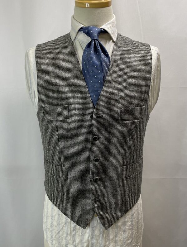 【Sartoria Formosa フォルモサ】最高峰ナポリ仕立て ビスポーク注文服 スリーピース 千鳥格子柄スーツ 44～46 - 画像 (5)