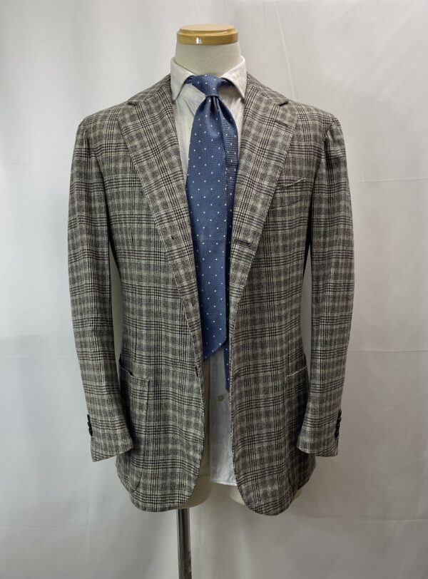 【SARTORIA SABINO サビーノ】優良ナポリ仕立て 秋冬向け チェック格子柄 ライトツイード ジャケット 50 - 画像 (2)