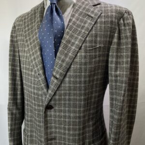 【SARTORIA SABINO サビーノ】優良ナポリ仕立て 秋冬向け チェック格子柄 ライトツイード ジャケット 50