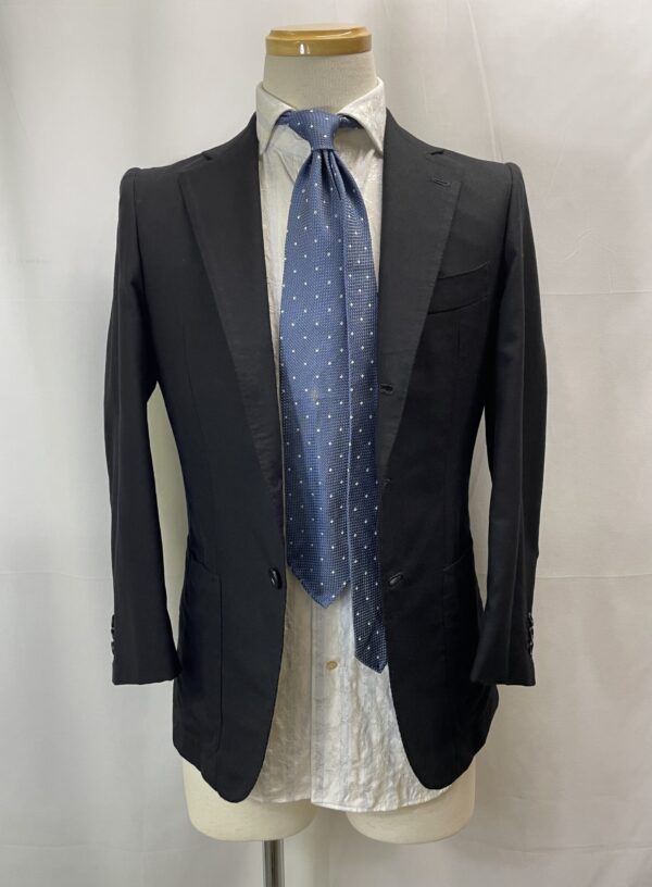 【COSTANTINO コスタンティーノ】ビスポーク注文服 究極Vicunaビキューナ生地 一生物 ネイビージャケット 42～44 XS 濃紺無地