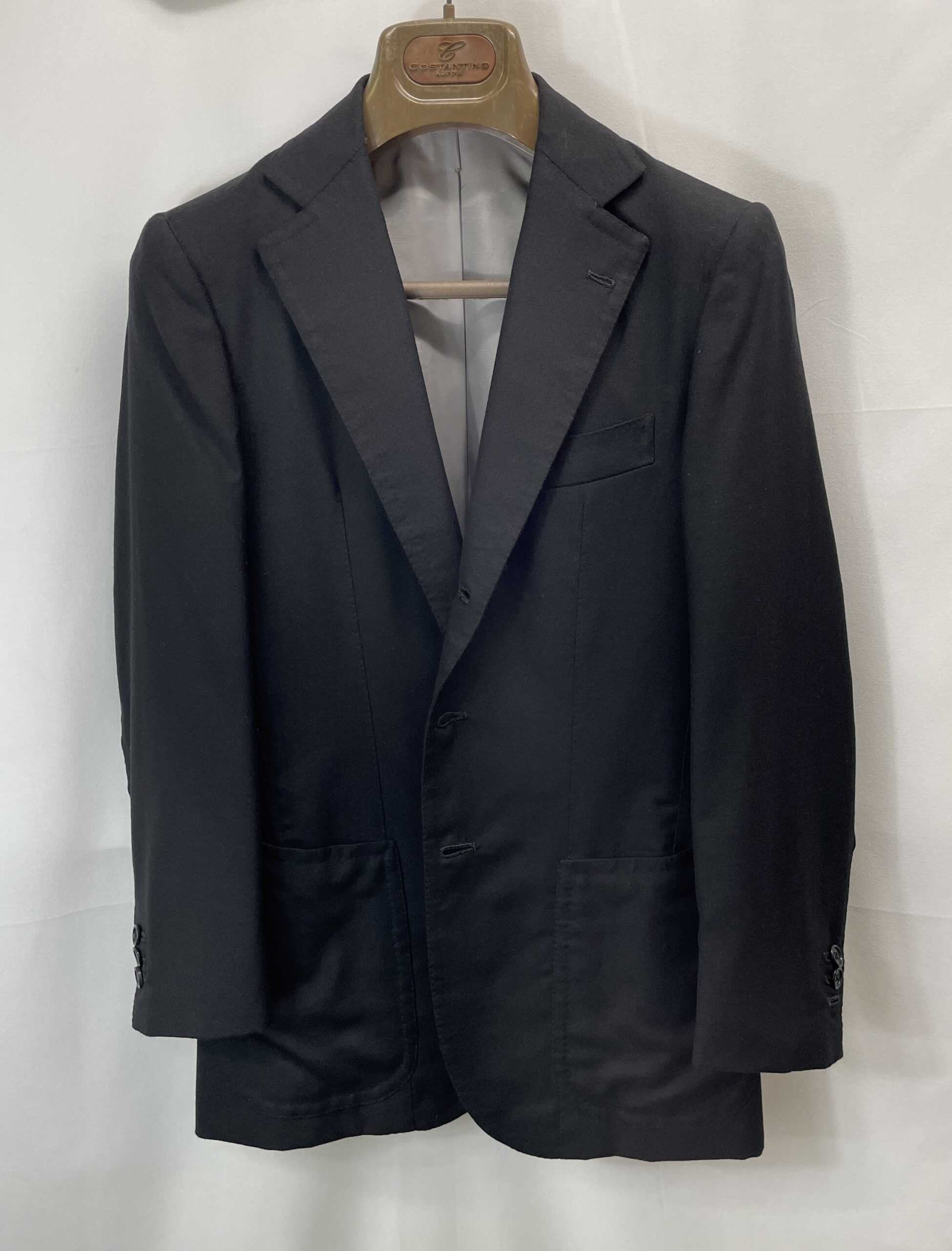 【COSTANTINO コスタンティーノ】ビスポーク注文服 究極Vicunaビキューナ生地 一生物 ネイビージャケット 42~44 XS 濃紺無地 - 画像 (4)