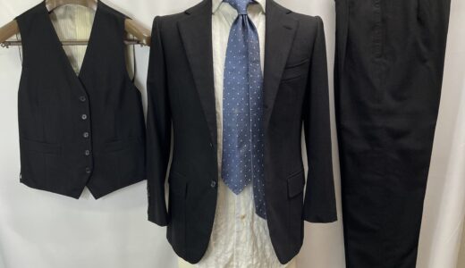 【COSTANTINO コスタンティーノ】ビスポーク注文服 ヴィンテージ生地 3Pスリーピース ダークグレースーツ 42～44{sold out thanks!}
