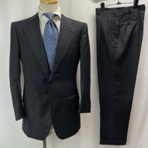 【Sartoria Formosa フォルモサ】ナポリ仕立て五傑 ビスポーク注文服 合い物 定番グレースーツ 46～48 灰色無地