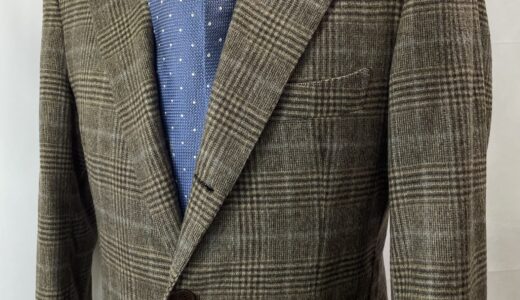 【Sartoria Formosa フォルモサ】最高峰ナポリ仕立て ビスポーク注文服 極上カシミヤ 格子柄ジャケット 46～48 茶